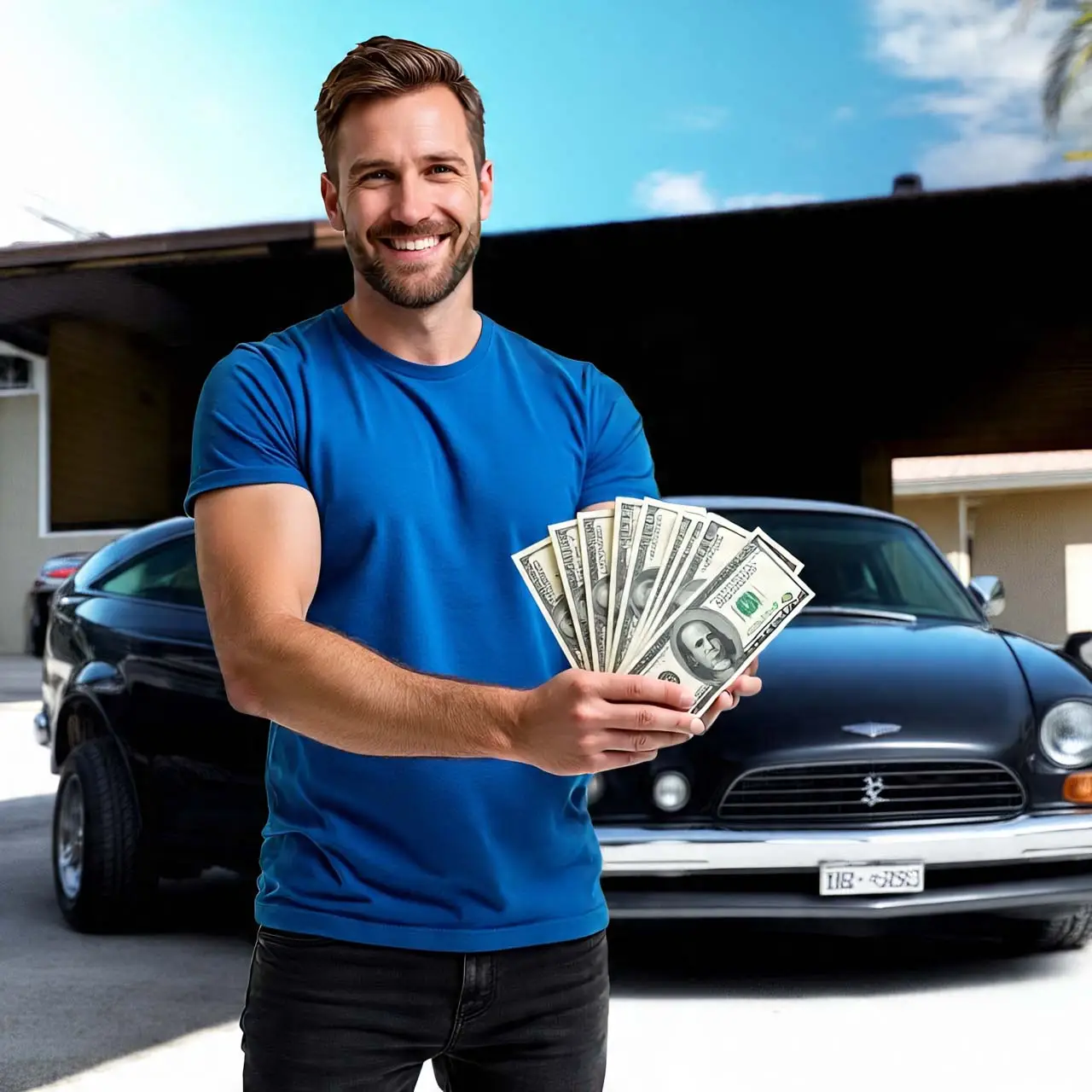 Instant cash for cars Queensland showing cash payment